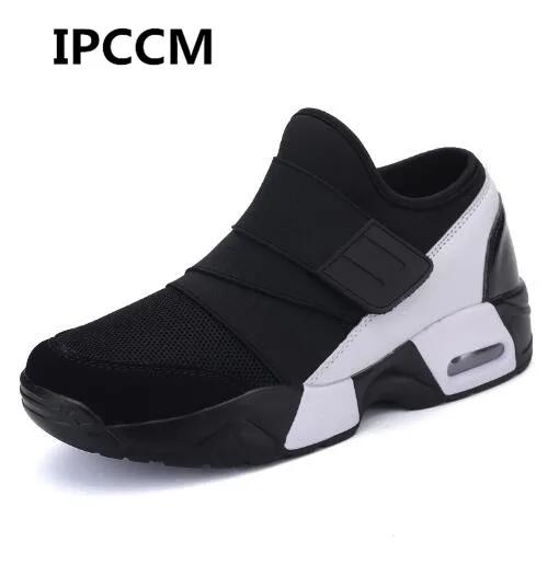 

IPCCM 2018 Spring Autumn Low Top Men Fashion Leisure Flats Shoes Inside Heighten Color Matching Net Surface Sneakers Size 39-44