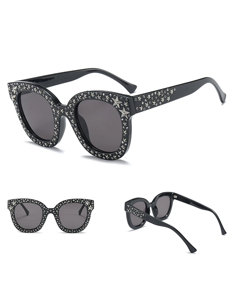 womens rhinestone sunglasses star 7090 details (3)
