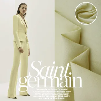 

By age a key recommendation of ice cream color super beautiful soft waxy yellow linen cloth fabric 48 yuan.