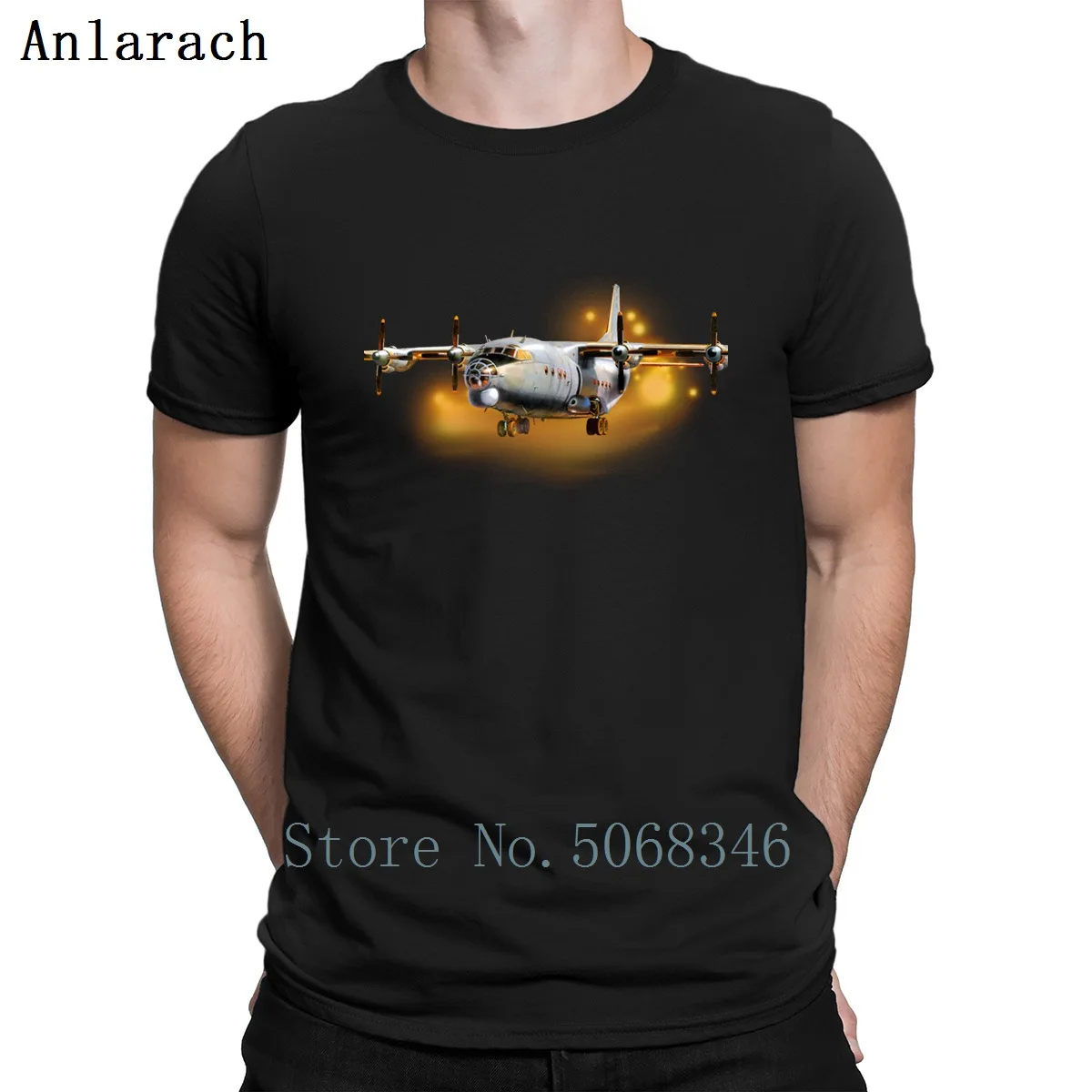 

Transport Aircraft Antonov 12 T Shirt Customized Breathable Crazy Unisex Spring Autumn Letters Short Sleeve Crew Neck Shirt
