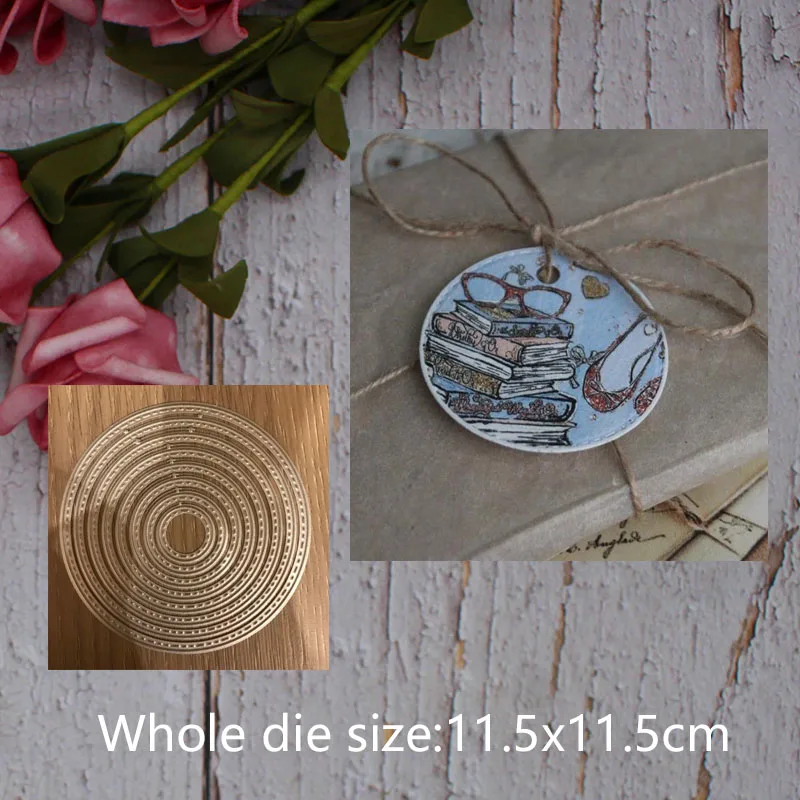 

template round Decoration Metal steel frames Cutting Dies DIY Scrap booking Photo Album Embossing paper Cards11.5*11.5cm
