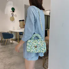 Женские сумки роскошная женская сумка Соломенная пляжная Повседневная вытканная трава Хлопковая сумка на плечо сумки на плечо#35