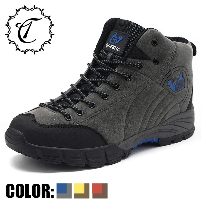 

CatriCa Winter Plush 2019 Designer Fashion Luxury Snow Men Shoes High Top Quality Male Military Warm Ankle Boots Gray Green 558