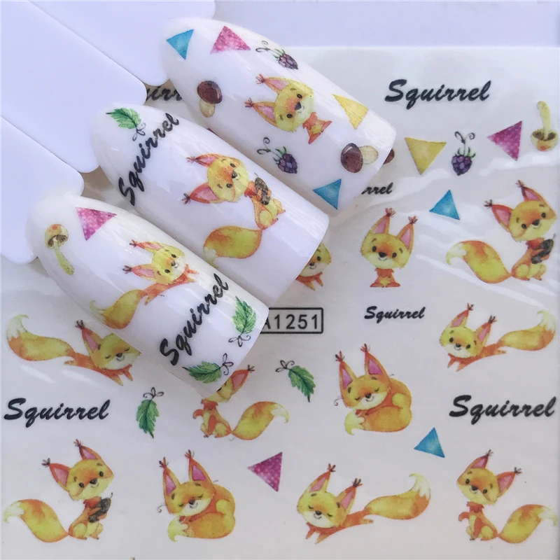 

2019 New Designs Rabbit/Cat/Flower/Character Designs Nail Sticker Water Transfer Nail Art Decals