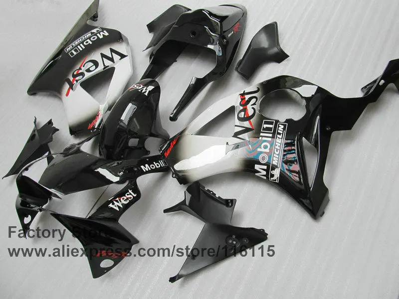 Черный Запад индивидуальные Обтекатели для HONDA CBR 900RR 2002 2003 детали ремонта кузова
