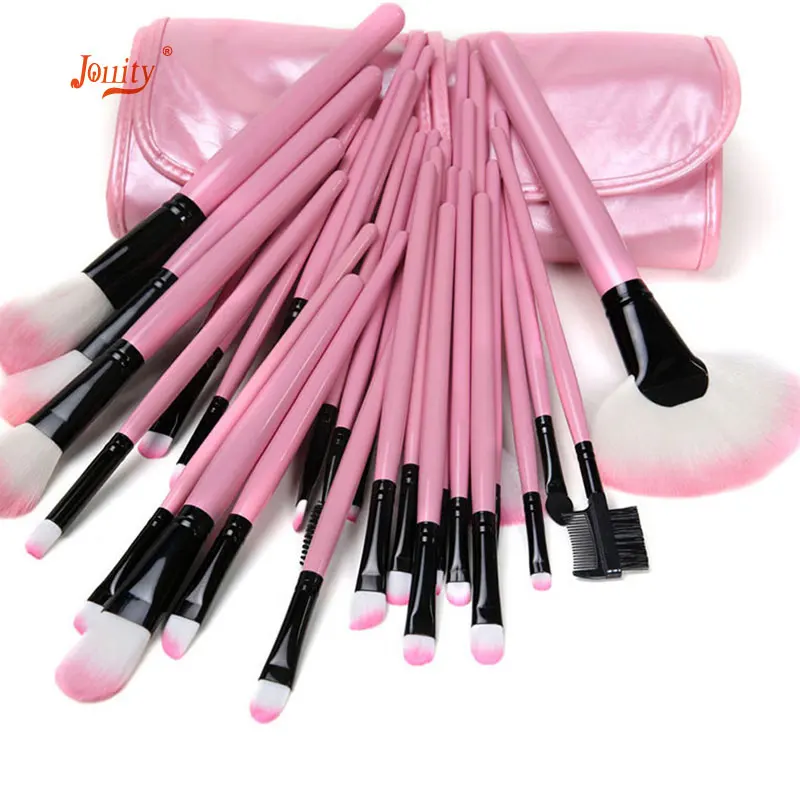 jollity 24 32pcs Makeup Brush Set Eye Shadows Lipstick Powder Foundation Brushes With Cosmetic PU Bag Professional Make Up Tool | Красота и