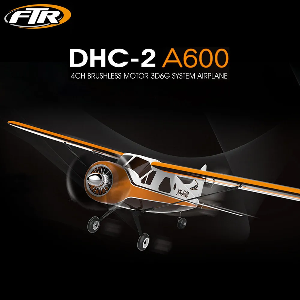 

XK DHC-2 A600 5CH 2.4G Brushless Motor 3D6G RC Airplane 6 Axis Glider