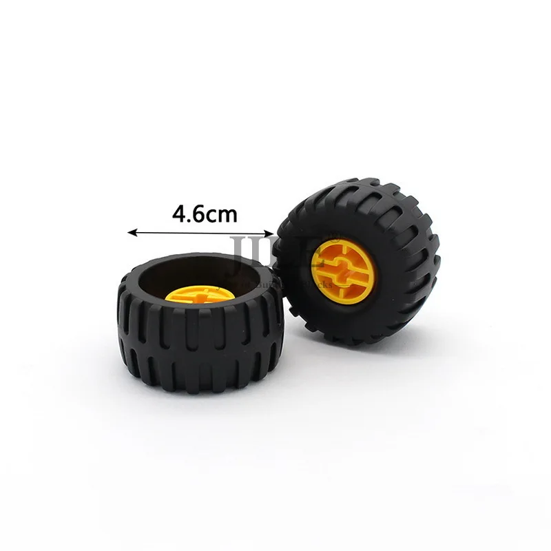 

Technic Big Building Blocks Bricks 4.8 cm in Diameter Wheels Vehicle Car Large Particles Accessories Science and Technology Toys