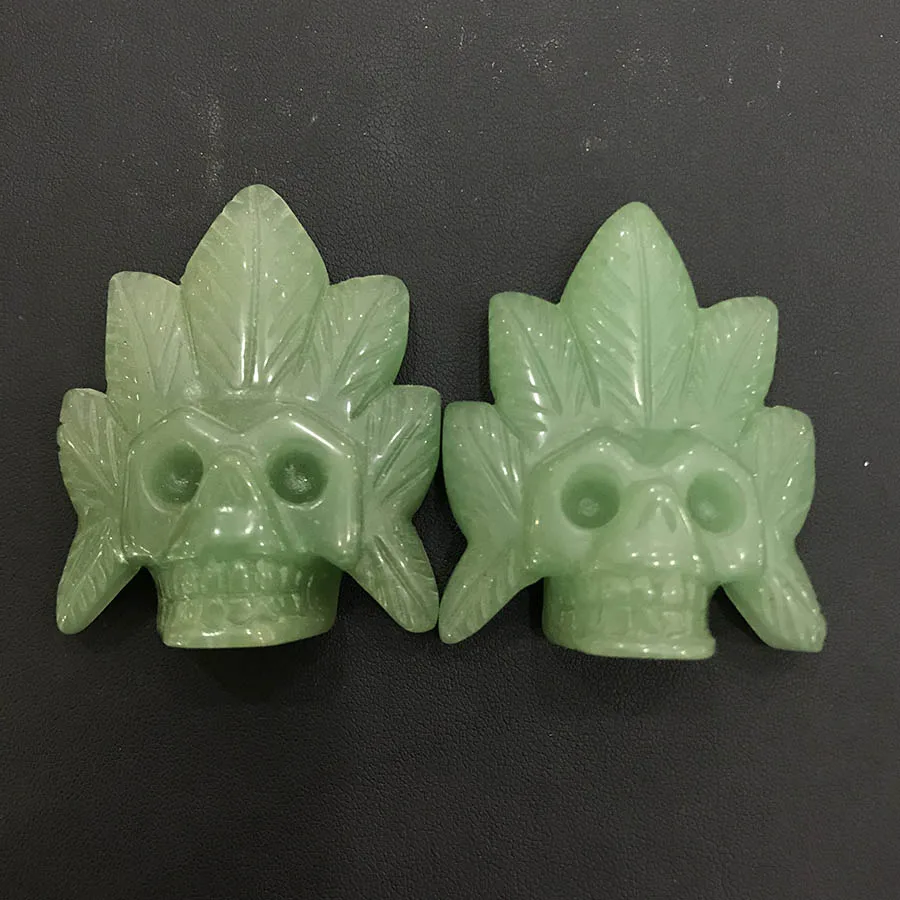 green aventurine indian skull 4