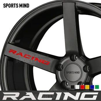 

5 PCS RACING Car Sticker Decal Wheels Rims Racing Emblem Logo For Honda Ford Focus Fiesta Hyundai Renault Kia SAAB Accessories