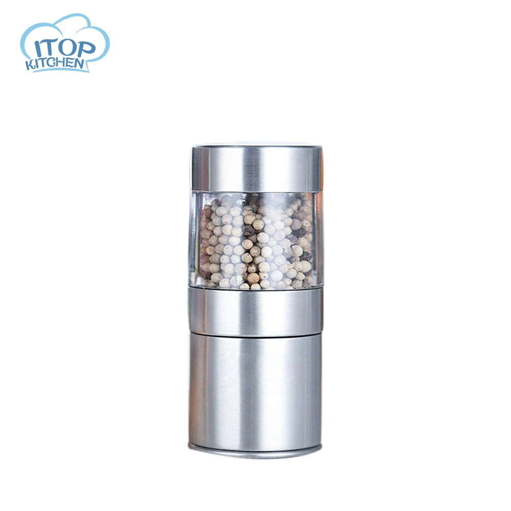 Stainless Steel Salt And Pepper Grinder Mill Shakers With Adjustable Ceramic Grinder Brushed kitchen assistant Stainless Steel Salt And Pepper Grinder Mill Shakers With Adjustable Ceramic Grinder Brushed kitchen assistant
