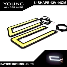 

FREE SHIPPING New 2PCS/Lot COB DRL LED 14cm Black Shell DC12V 6W Ultra Bright Car Daytime Running Lights Waterproof Car Styling