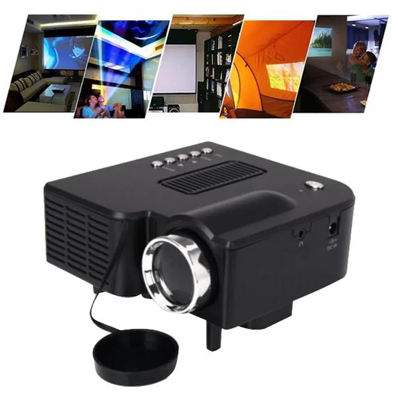 

[ Genuine Full set ] Home Cinema Theater Multimedia LED Projector HD 1080P AV SD VGA USB HDMI +Remote for smartphone DVD Macbook