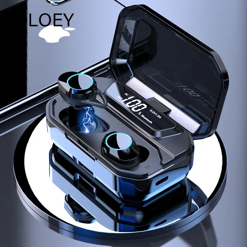 

High-end digital display 5.0 Bluetooth Earphone Wireless EarBuds IPX7 Waterproof Stereo Headset