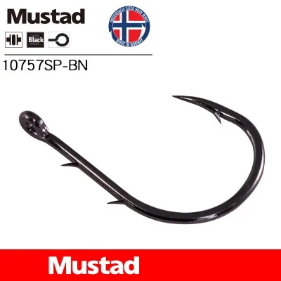 Mustad Рыбалка Крючки 10757SP-BN двойной колючий рыболовный крючок морская Рыболовная Снасть Pesca 1#-7# мягкие приманки держатель острый углеродистая сталь