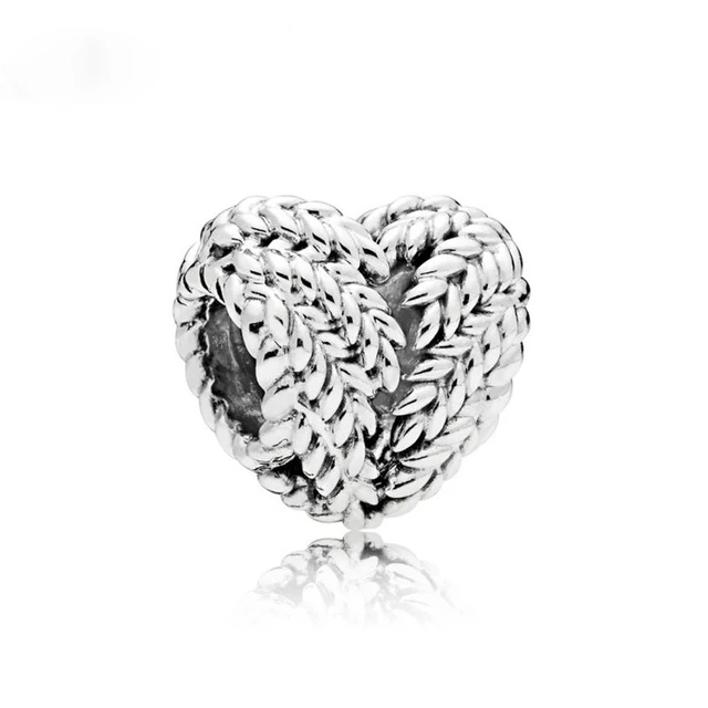 

Kristie 100% 925 Sterling Silver 2018 797618 Charming Retro Elegant ICON OF NATURE HEART CHARM Women Gift Jewelry