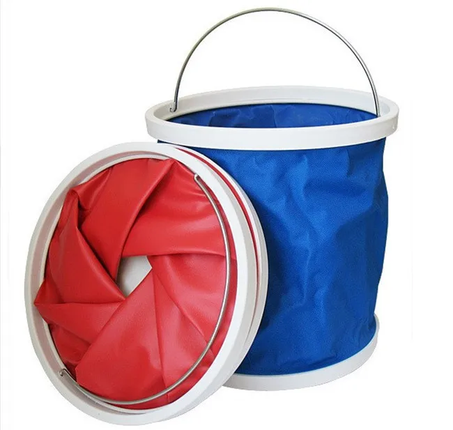 Portable Folding Car Wash Bucket Car Clean Canvas Bucket Can Capacity