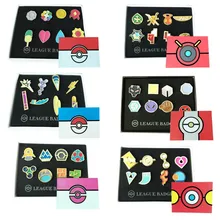 8 Unids/set Broche Insignia Mini Pokemon Pokemon cosplay Anime Colección decoración Joyería Regalos de Navidad Para Niños