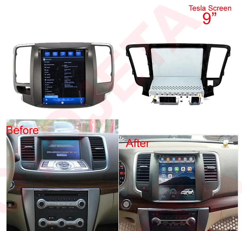 Sale Navirider android 7.1 radio tape recorder 4-Core 32gb ROM tesla vertical screen for Nissan Teana 2008-2011 headunits BT 1