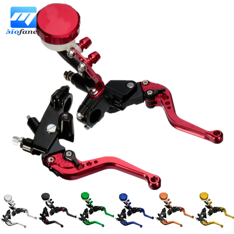 

2Pcs/Set 7 Colour Multi-color 7/8" 22mm Universal Stainless Steel Motorcycle Brake Clutch Lever Master Cylinder Set
