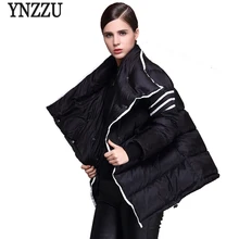 Новая зимняя Женская куртка, Осеннее повседневное женское пальто из гусиного пуха, утолщенное Свободное пальто на пуговицах, модная одежда AO665