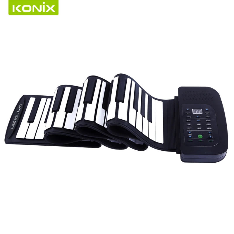 88 Klíče Flexibilní Silicon Roll up Piano s MIDI & Speaker klávesnicí