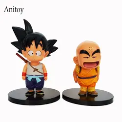 2 шт. набор Dragon Ball Z цифры ребенок Сон Гоку Гоко Krillin кукла аниме DRAGONBALL ПВХ фигурку Коллекционная модель игрушечные лошадки