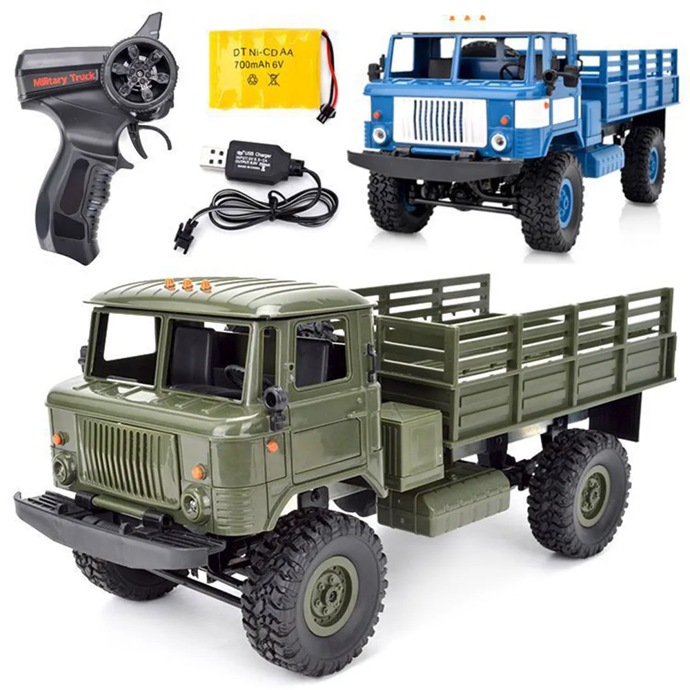

1:16 RC Climbing Truck 2.4G 4WD Military Vehicle Green Blue Off-Road RC Racing Car Toy Gift