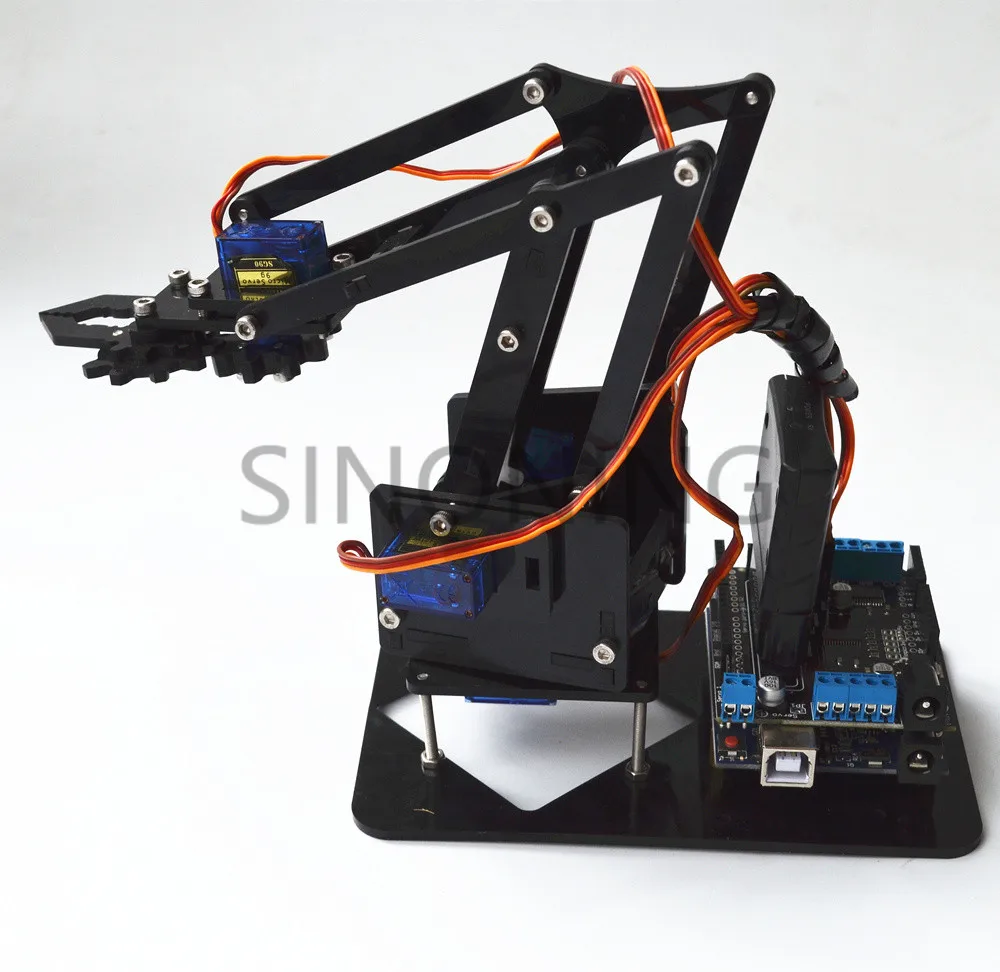 2.4G Remote Control Robot Arm Acrylic 4dof arduino PS2 SNAR10