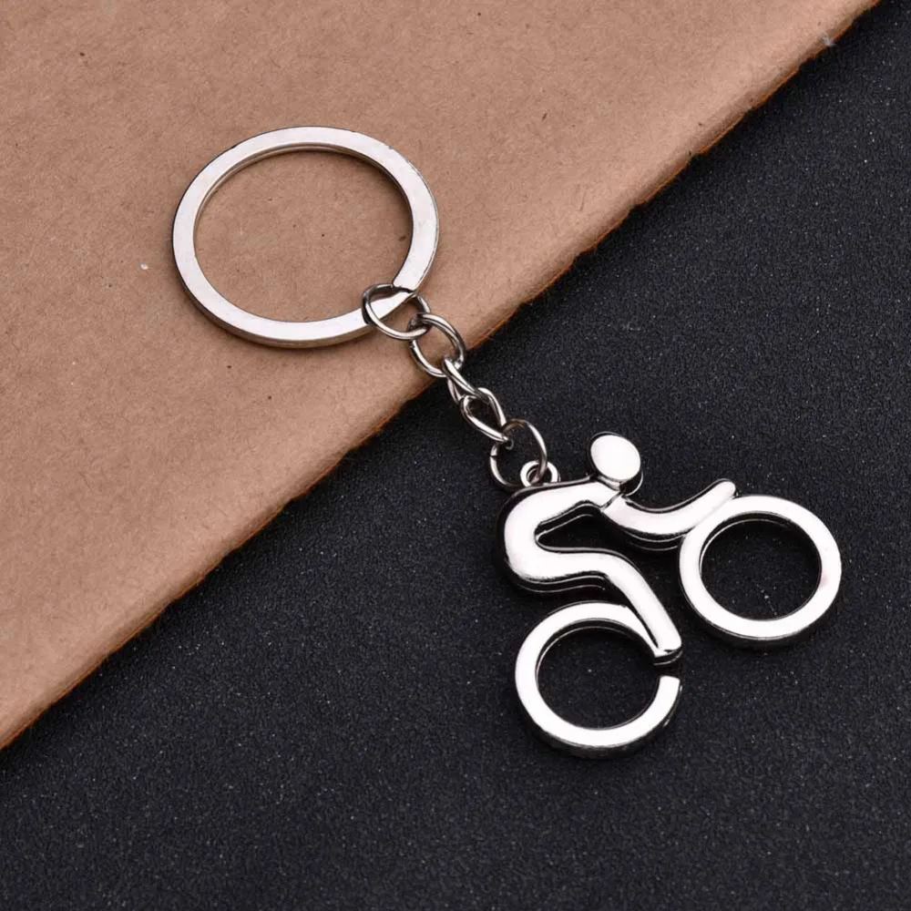 1 pcs bicycle bike shaped metal key chain keychain key ring keyring