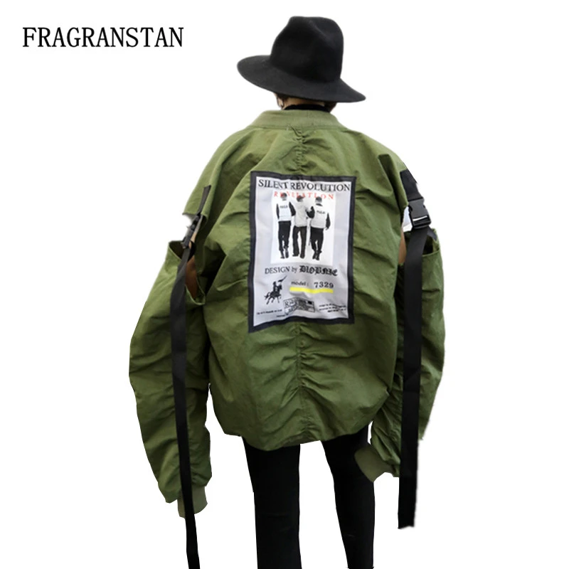 

2017 New Female Fashion Loose OverSize Hollow Out Black Baseball Uniform Spring Autumn Women Casual Printed Ribbon Jackets JQ137