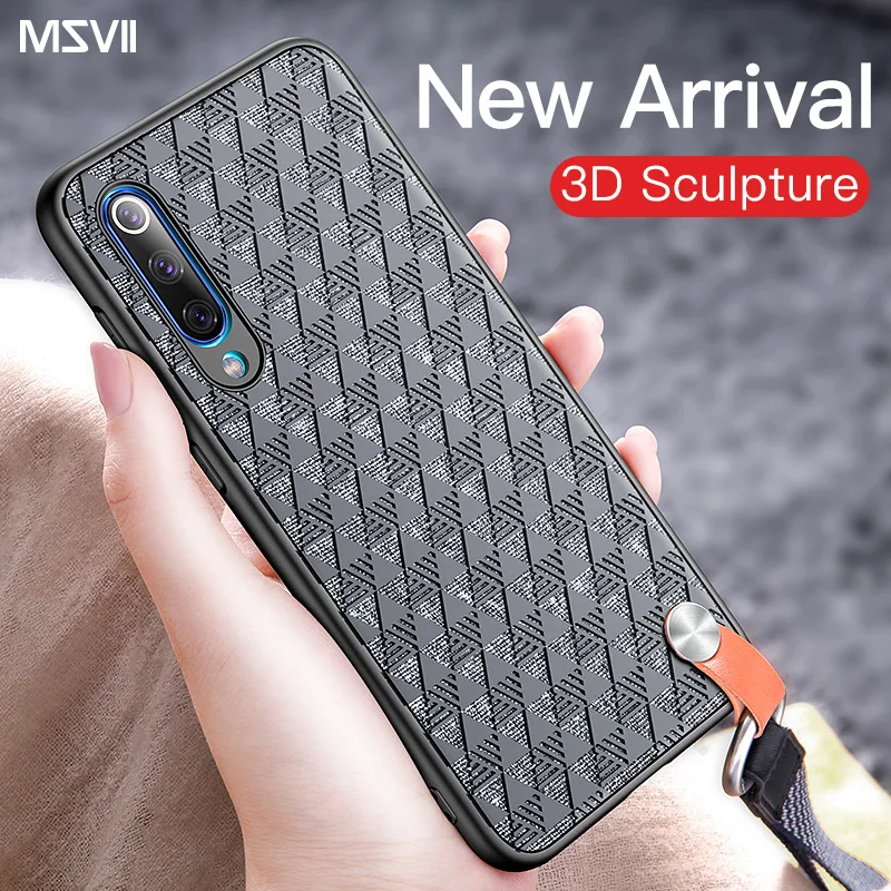 Msvii 3D Pattern Sculpture TPU Case For Xiaomi Mi 9 Mi9 SE Soft Silicone Protective Back Cover Anti Skid |