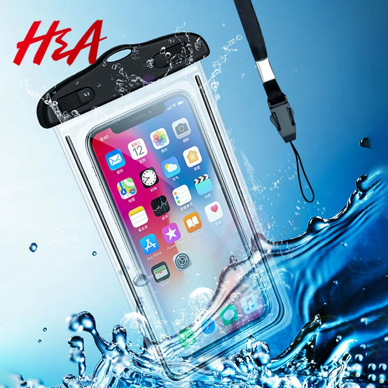 Водонепроницаемый мобильный чехол для телефона для iPhone X Xs Max Xr 8 7 прозрачный ПВХ герметичный подводный сотовый смартфон сухой Чехол для samsung