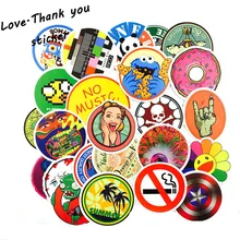 

25pcs Circle Style Sticker Mixed Circularity Cartoon Anime Interesting Stickers for Kid Skateboard Laptop Luggage Fridge Sticker
