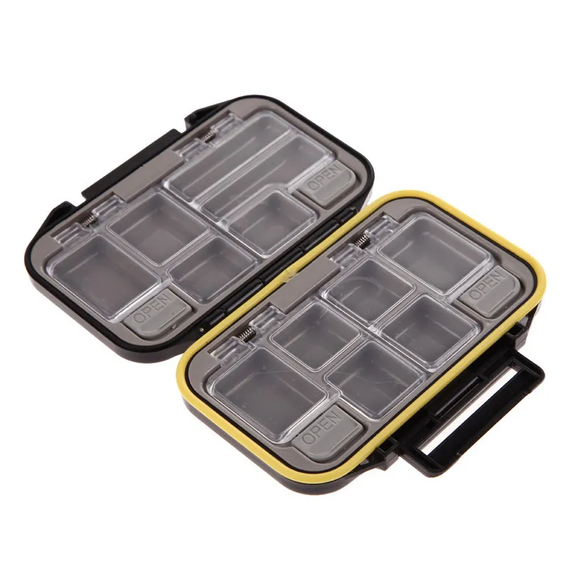 EA14 Waterproof Eco-Friendly Fishing Lure Bait Tackle Waterproof Storage Box Case With 12 Compartments
