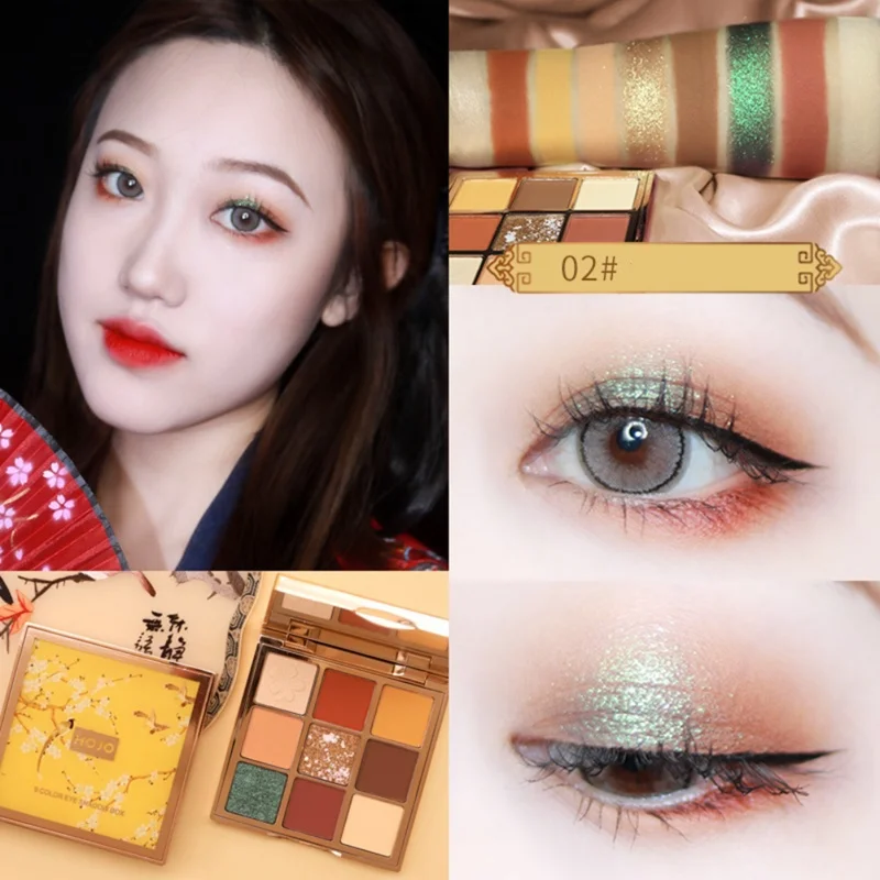 9 цветов блестящие тени для макияжа Pallete Shimmer алмазные тени для век матовая палитра теней для век