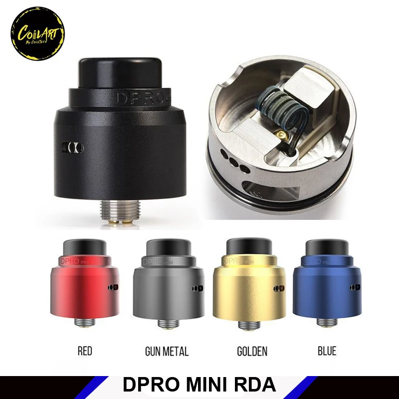 

Original CoilART DPRO MINI RDA 510 thread 22 mm e-cigarette Single coil postless deck Electronic Cigarettes Atomizer Vape Tank