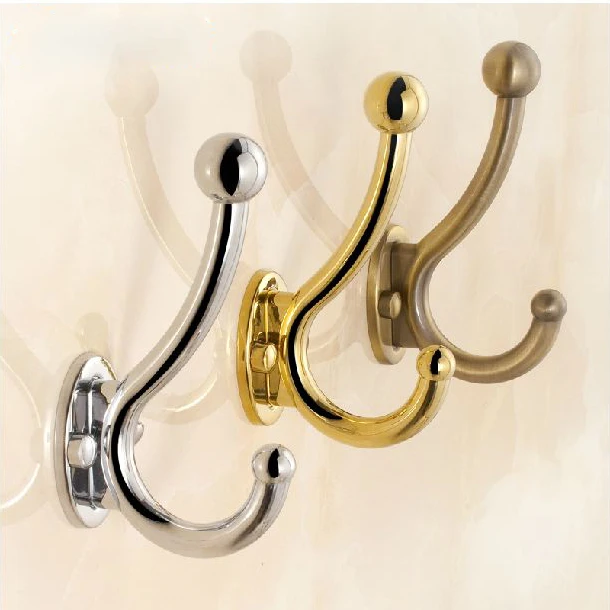 New Design Robe Hook,Clothes Hook,Solid Brass Construction With Golden/Silver/Antique Bronze