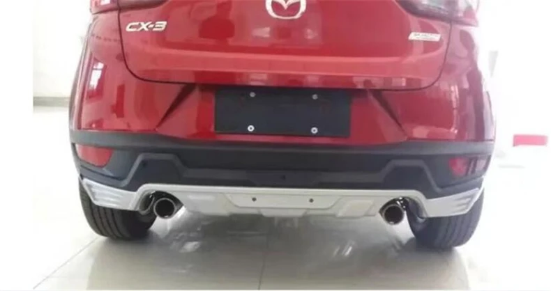 Fit For Mazda CX-3 CX3 Front+ Rear Bumper Diffuser Bumpers Lip Protector Guard skid plate ABS Chrome finish 2PES