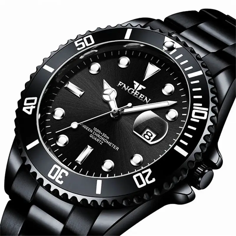 FNGEEN Для мужчин s часы лучший бренд класса люкс Водонепроницаемый наручные часы хорошего Дата простые Повседневное, кварцевые наручные часы для женщин, Для мужчин спортивные часы