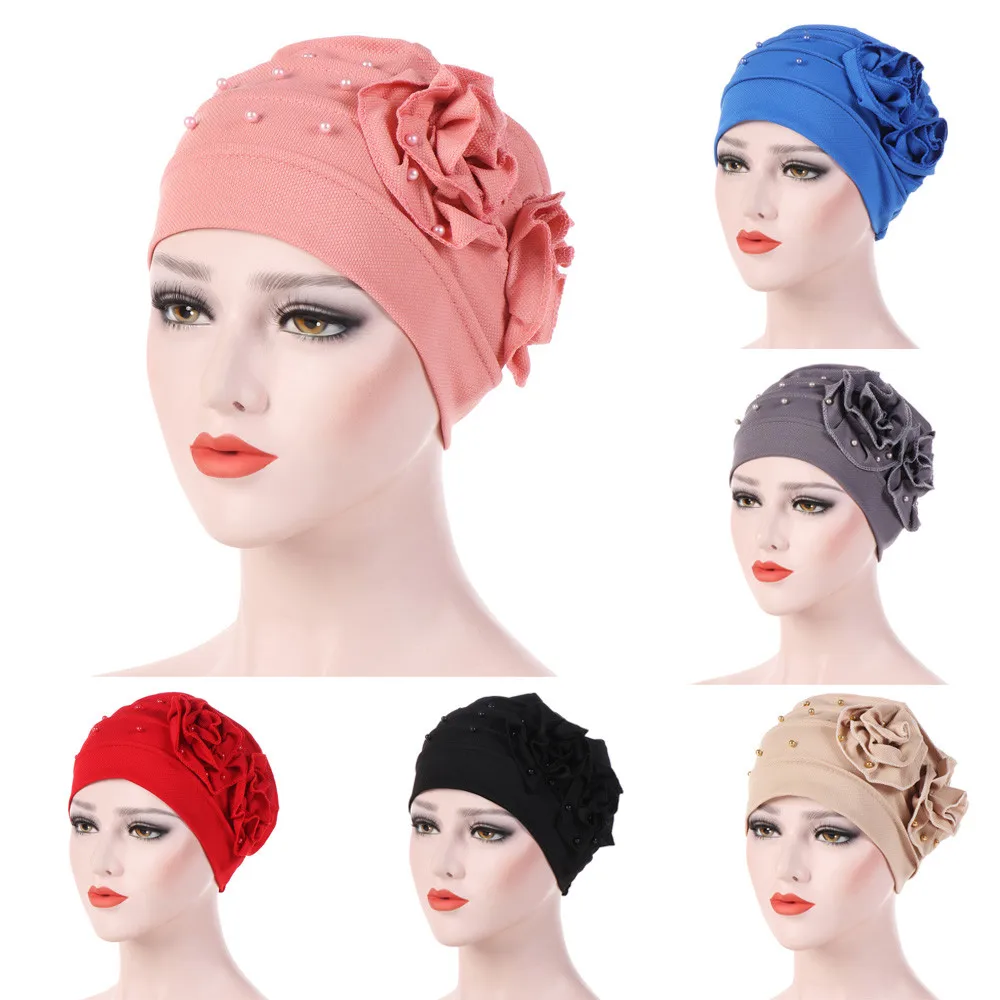 Women Lady Big Bowknot Muslim Hat India Caps Female Cancer Chemo Hat Beanie Scarf Turban Head Wrap Cap