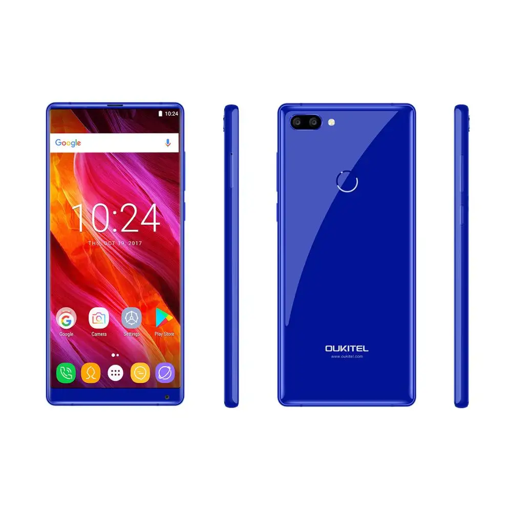 Смартфон Oukitel MIX 2 5 99 &quotс 18:9 экраном 4G Восьмиядерный процессор HelioP25 6 ГБ + 64 21 Мп 13 МП
