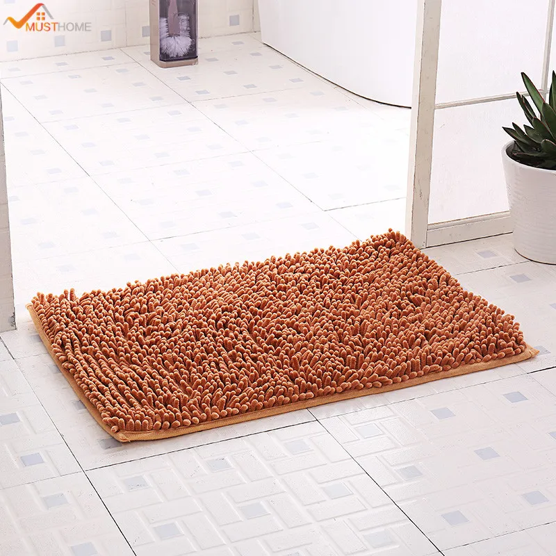 40*60CM Chenille Rug Round Area Rug Non Slip Absorbent Bath Mat/Yoga