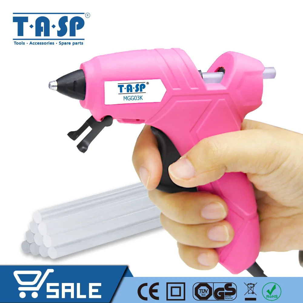 

TASP 230V 12(70)W Hot Melt Glue Gun High Temperature Melting Repair Tool Kit with 10pcs 7mm Glue Sticks for Craft Projects