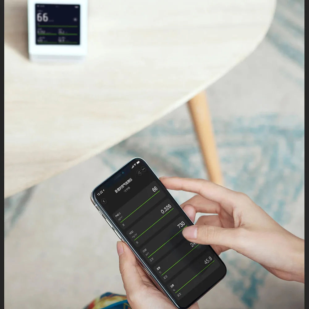 Детектор воздуха Xiaomi Clear Grass 3," retina сенсорный ips экран мобильный сенсорный контроль внутренний наружный детектор воздуха монитор