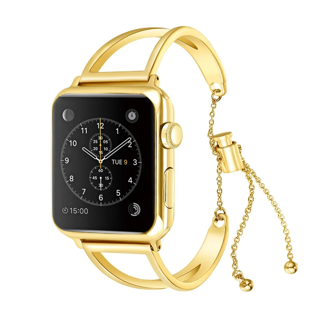 

Espanson Metal Bracelet Style for Apple Watch Watchband 38mm 42mm Women Girls Strap for iwatch Series 1 2 3 wrist Band Handmade