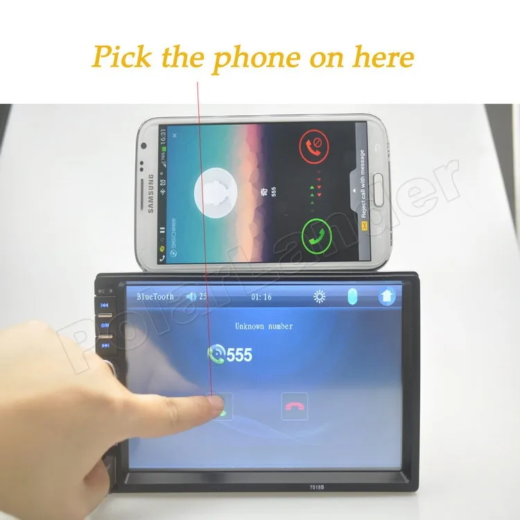  high quality with rear view camera Black 7 Inch 2 Din Car Player HD Bluetooth Radio MP4 USB/FM TF t