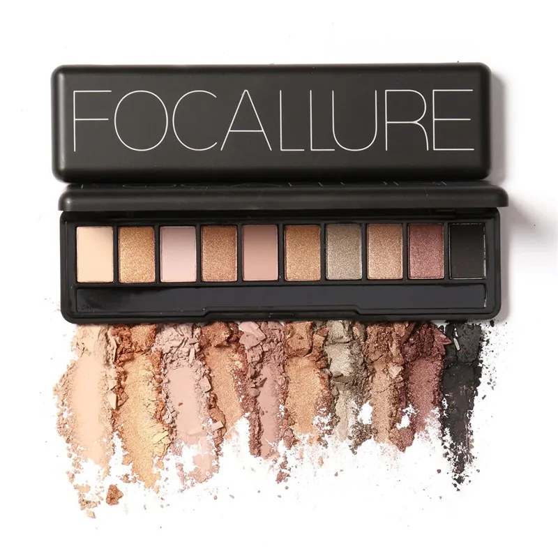 Focallure 10-colors Naked Eye Shadow Palette Nude Eyeshadow Palette Shadow для бровей Maquiagem