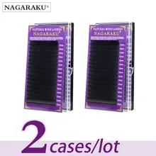 NAGARAKU ресницы макияж Индивидуальные ресницы Maquillaje 2 футляра/лот Высокое качество Натуральная норка ручной работы Премиум ресницы