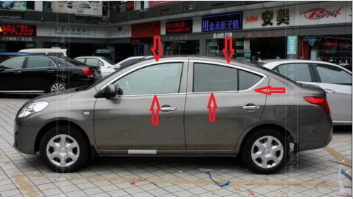 

Stainless Stain Window Frame Trim for 2012 12 NISSAN VERSA SEDAN